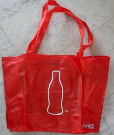 9659a-5 € 3,00 coca cola boodschappentas rood doorzichtig plastic afmeting 40x34x13
